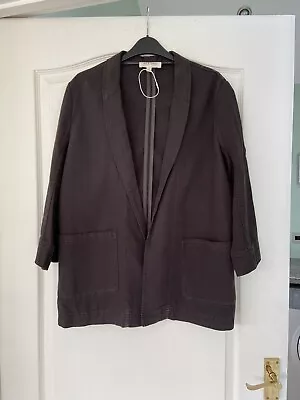 Buy Per Una Black Cotton Casual Jacket 8 • 3£