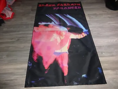 Buy Black Sabbath Flag Flagge Poster Black Heavy Ozzy Ghost Paranoid ZZ Top 666666 • 25.69£