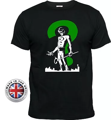 Buy Riddler T Shirt Gotham The Riddler  Black Printed Tshirt DC.Unisex+ladies Fitted • 14.99£