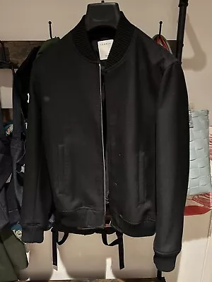 Buy Sandro Paris Men’s Black Wool Bomber Jacket. Size M. Excellent Condition • 150£