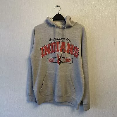 Buy Vintage Indianapolis Indians Grey Hoodie Size Large Big Front Pocket (CL1) • 15.99£