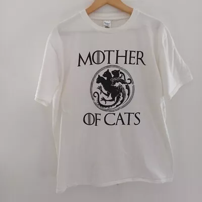Buy MOTHER OF CATS Ladies SHIRT DRAGON FELINE TARGARYEN Game Of Thrones STARK Large  • 9.99£