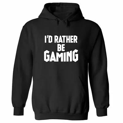 Buy Funny I Do Rather Be Gaming Sarcastic Gaming Lovers Gift For Him Unisex Hoodie • 18.98£