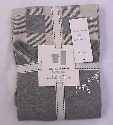 Buy M & S Ladies Cotton Rich Pyjamas Loungewear PJ's Size ~ Large ~ • 11.95£