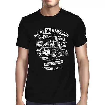 Buy 1Tee Mens We're On A Mission, The Blues Mobile T-Shirt • 7.99£