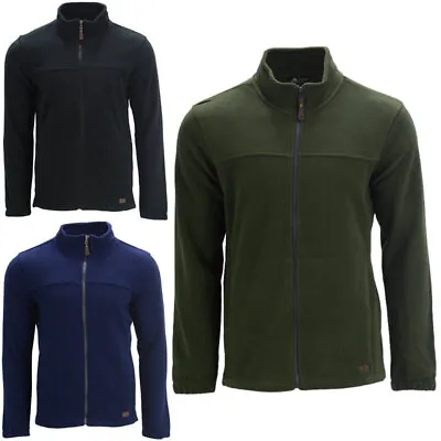 Buy Mens Full Zip Fleece Jacket Long Sleeve Sweat Warm Regular Fit Winter Top S-2XL • 12.99£