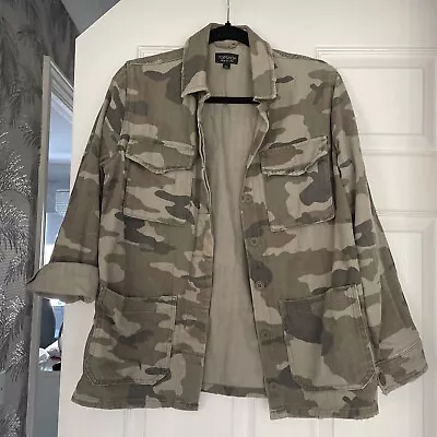 Buy Ladies Oversized Green Camouflage Jacket Size 8 From Topshop • 3.99£