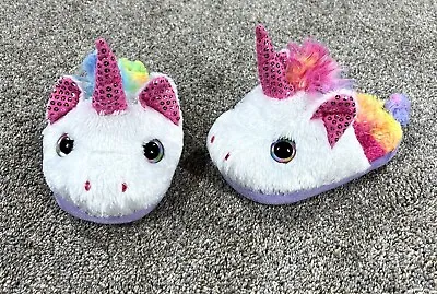 Buy Wonder Nation Toddlers Girl's Plush Unicorn Slippers Size 11-12 Multicolor New  • 7.06£
