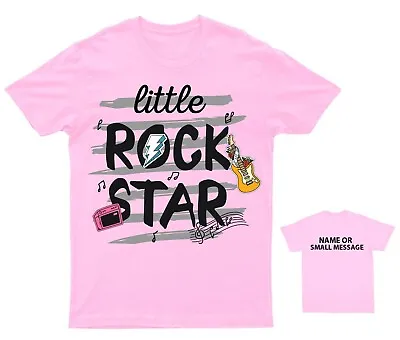 Buy Kids Little Rock Star T-Shirt - Electric Guitar & Music Notes Design • 10.95£