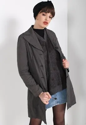 Buy Vintage Pea Coat Mac Jacket Grey - SIZE SMALL S WU8 • 8.70£