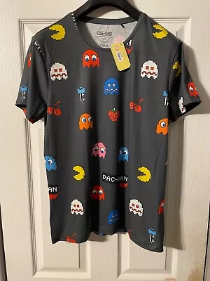 Buy Gents Grey Pacman T Shirt Size Large BNWT Brand New In Packet Pac-Man Size L • 14.99£
