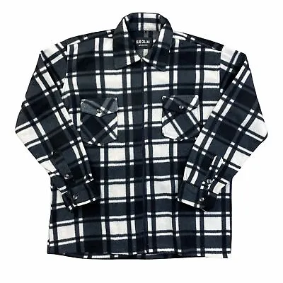 Buy Check Fleece Black Jacket Mens XL • 18.19£