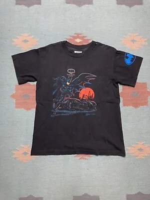 Buy Vintage Batman Dark Knight T Shirt Kids Youth Large 16-18 90s 1991 DC Comics • 20.11£