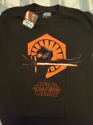 Buy Star Wars Kylo-Ren Boy's Large Black Short Sleeve Graphic Crew Neck T-Shirt NWT • 4.69£