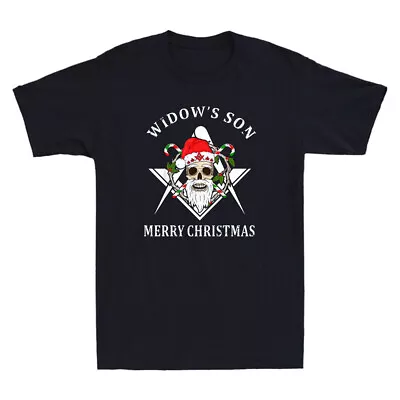 Buy Masonic Widow's Son Mason Merry Christmas And New Year Gift Retro Men's T-Shirt • 15.99£