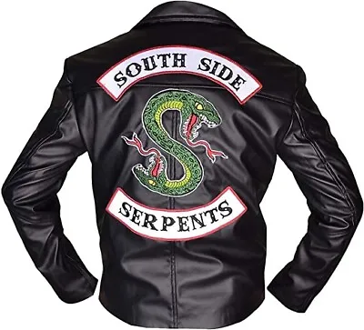 Buy Riverdale Southside Serpents Jughead Jones Men's Leather Biker Jacket • 94.45£