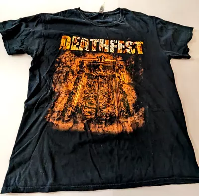 Buy Deathfest Leeds 2009 T-Shirt Vader Repulsion Akercocke Benediction Large • 15£