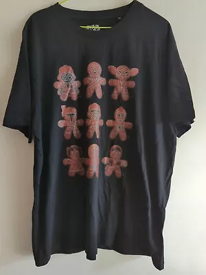 Buy Star Wars Men's Black Christmas Gingerbread Men T-shirt (XL) New Without Tags  • 9.99£