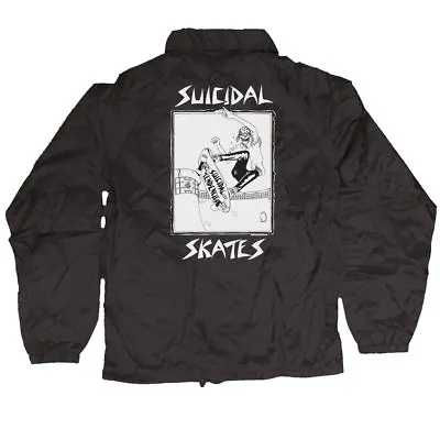 Buy Suicidal Skates - Pool Skater Coach Jacket Black - Punk Windbreaker  • 54.95£