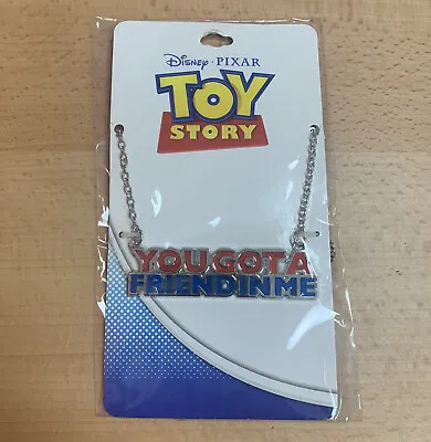 Buy Disney Pixar Toy Story Necklace You Got A Friend In Me Authentic Woody Buzz NOS • 20.86£