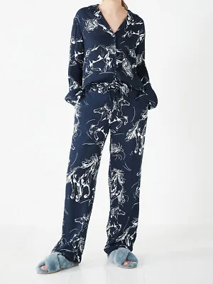 Buy Hush Aoife Pyjama Set Womens Ladies Top Pants Nightwear Wild Horses Size XXS • 20£