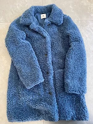 Buy Ladies TU Blue Teddy Fleece Jacket, Size 10 • 10£