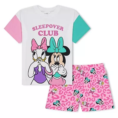 Buy Character Girls Minnie Mouse Mini Me Sleepover Club Pyjamas Set Short Sleeve • 11.99£