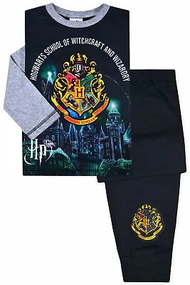 Buy Boys Pyjamas Set Harry Potter Long Sleeved Black Cotton PJ Set Age 2-10 Years • 9.99£