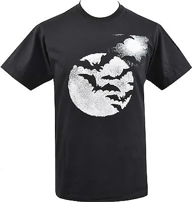 Buy Mens Gothic T-Shirt Flock Of Vampire Bats Full Moon Horror Cult Whitby S-5XL • 18.50£