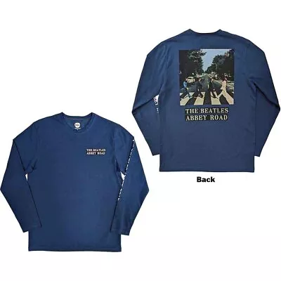 Buy The Beatles 'Abbey Road' Blue Long Sleeve T Shirt - NEW OFFICIAL • 21.99£