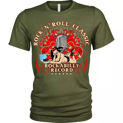 Buy Rock N Roll Classic T-Shirt Rockabilly Record Unisex Mens • 11.95£