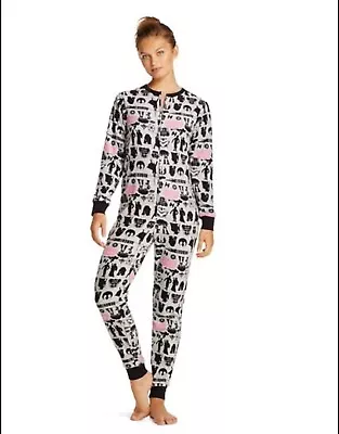 Buy Star Wars Woman Small Medium Footless Pajamas One Piece  Long Sleeve Zip Up • 7.58£