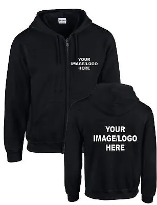 Buy Personalised Zip Up Hoodies - Your IMAGE Printed - Many Colours - Mens & Womens • 28£
