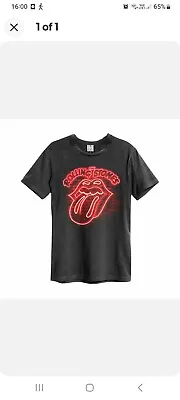 Buy Amplified Rolling Stones Neon Light Black Cotton  T-Shirt XL • 18£