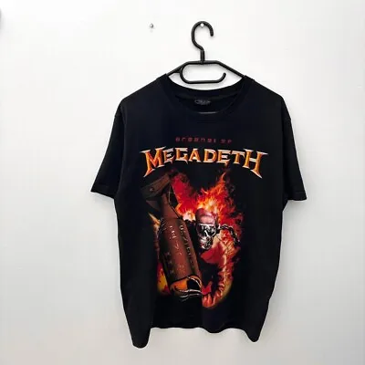 Buy Vintage Megadeth Black Heavy Metal T-shirt Medium • 19.99£