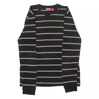 Buy VANS Striped Mens T-Shirt Black Long Sleeve Crew Neck L • 16.99£