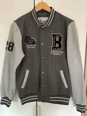 Buy Men’s Baseball Style Varsity Jacket Grey Size Medium • 15£
