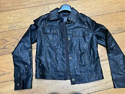 Buy Next Leather Look Studded Jacket Size 10 • 10£