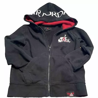 Buy Air Jordan Hoodie Jacket Child’s Large 6-7 Yrs Black Full Zip Good Spell Out • 10.42£