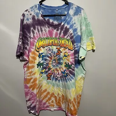 Buy Grateful Dead Tie Dye Dancing Bears  T-Shirt Size 2XL XXL • 24.91£