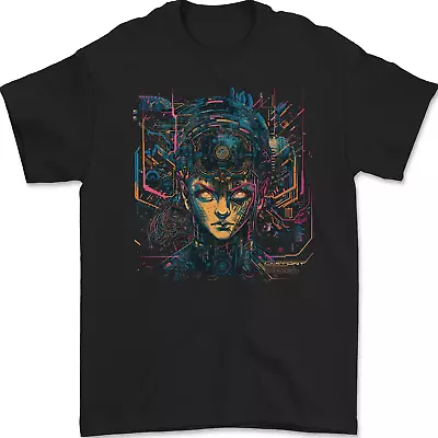 Buy Futuristic Cyberpunk Girl Crypto Alien, Mens T-Shirt 100% Cotton • 10.48£