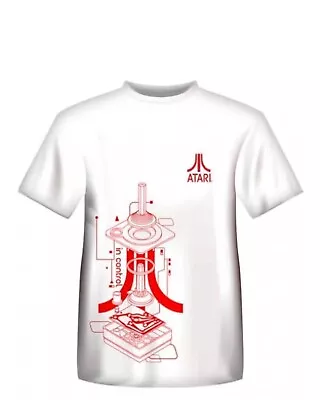 Buy Atari T-shirt White With Red Atari Controller & Logo Brand New Sealed XXL 2XL • 9.99£