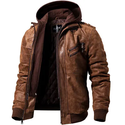 Buy Motorcycle Leather Biker UK Mens Vintage Jacket • 65£