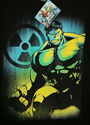 Buy Marvel Comics The Hulk Avengers Assemble Comic Black T-Shirt New LG • 23.67£