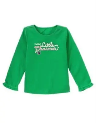 Buy NWT Gymboree Sz 5  SMART GIRLS RULE  Green Long Sleeve  Daddy's Little Charmer  • 13.38£