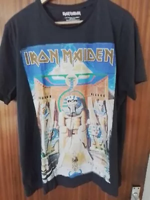 Buy Official Iron Maiden Powerslave T-Shirt Blue XXL  • 15£