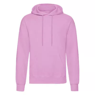 Buy Mens Fleece Plain Hooded Sweatshirt Hoodie Adult Blend Pull Over Hoody Top UK • 18.99£