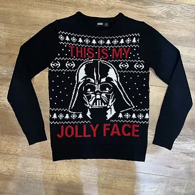 Buy Official Star Wars Darth Vader This Is My Jolly Face Christmas Jumper XS Funny • 15£
