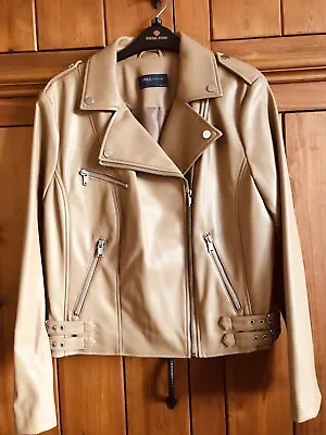 Buy M&S Faux Leather Biker Style Jacket. Size 14. Worn Once Only. • 35£