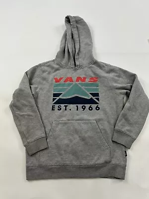Buy Vans Hoodie Sweatshirt Youth Boys Medium Gray Pullover • 15.62£